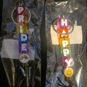 Keychains- Pride & Happy set of 2. New in package